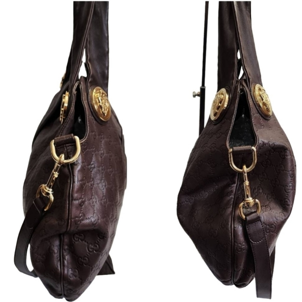 GUCCI guccisima hysteria brown leather 2way hobo bag - Picture 5 of 13